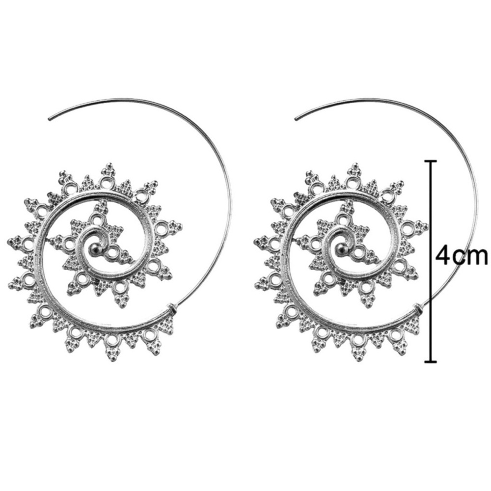 Silver Boho Embellished Ear Wires - Picture 6 of 6